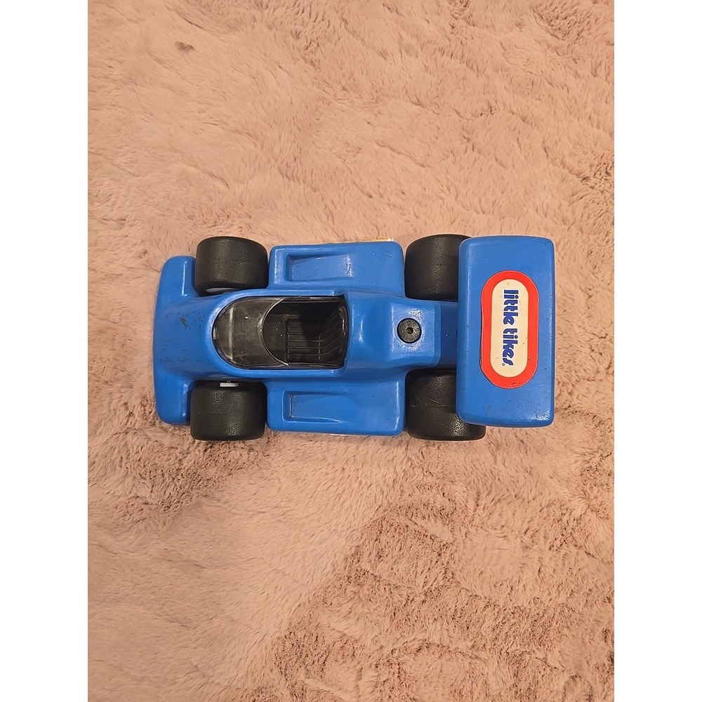 VINTAGE LARGE LITTLE TIKES BLUE RACE CAR 90'S